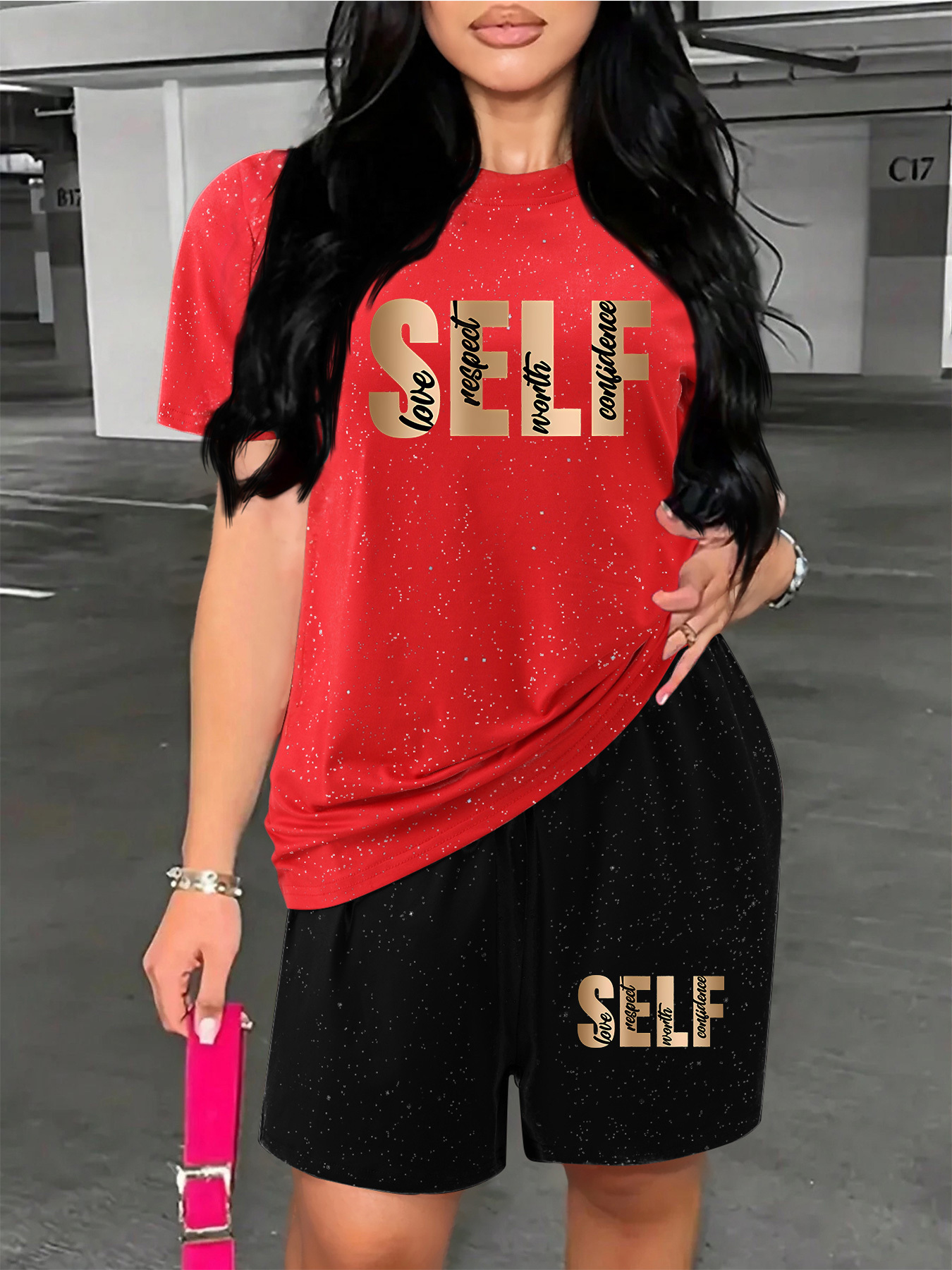 conjunto camiseta shorts cuello manga corta daisy Temu Spain