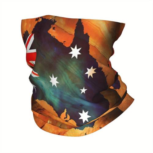 australian flag 2 scarf neckerchief face mask artistic with corner durable polyester versatile for outdoor events australian souvenirs gifts soft texture fabric