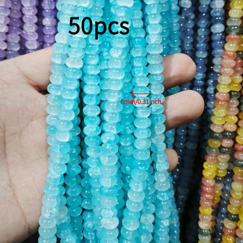 TEMU 50pcs Cuentas Sueltas Suministros de Joyería Rosa Macarrón, , Verde Multicolor Cuentas Espaciadoras Pequeñas para Pulseras y Collares Múltiples