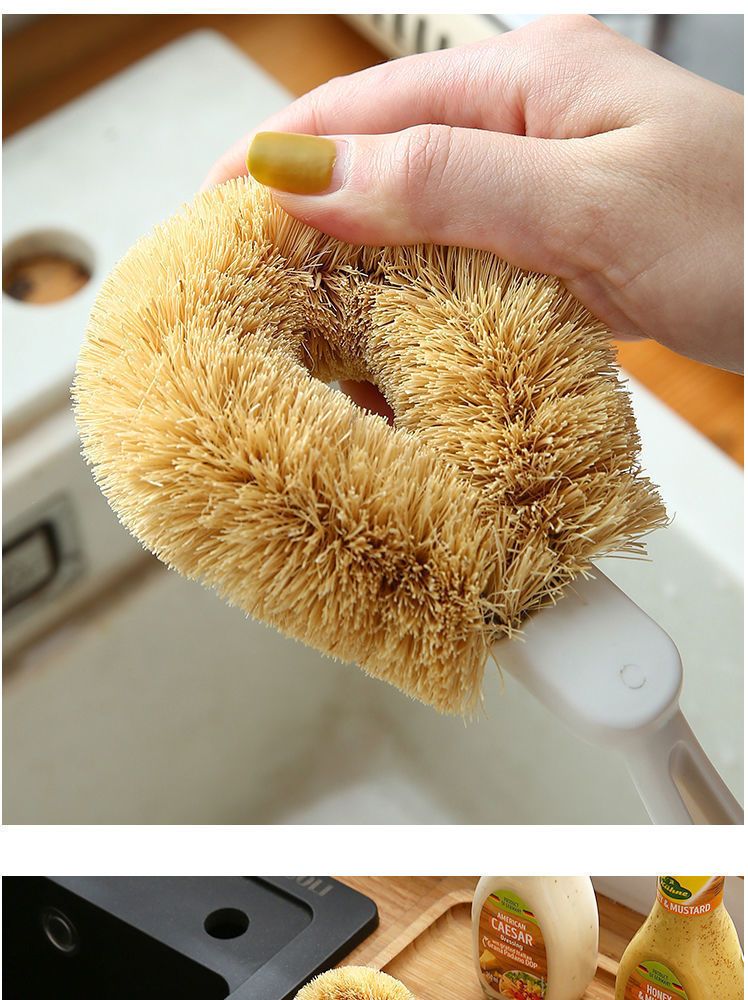 long handle multifunctional pot brush   kitchen cleaning brush dish brush pan brush sink counter brush durable cleaning tool Product details 3