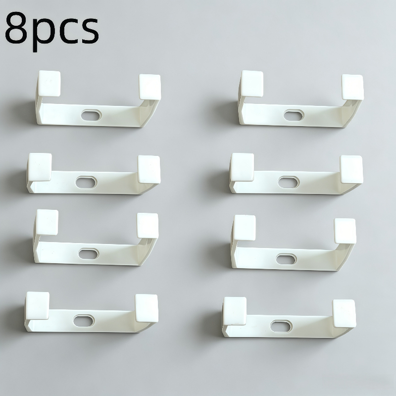 TEMU 8pcs Power Outlet Holder Set, Wall-mountable With Drill Holes, Protector Bracket, 3d-printed Sturdy Socket Organizer, Suitable For Home And