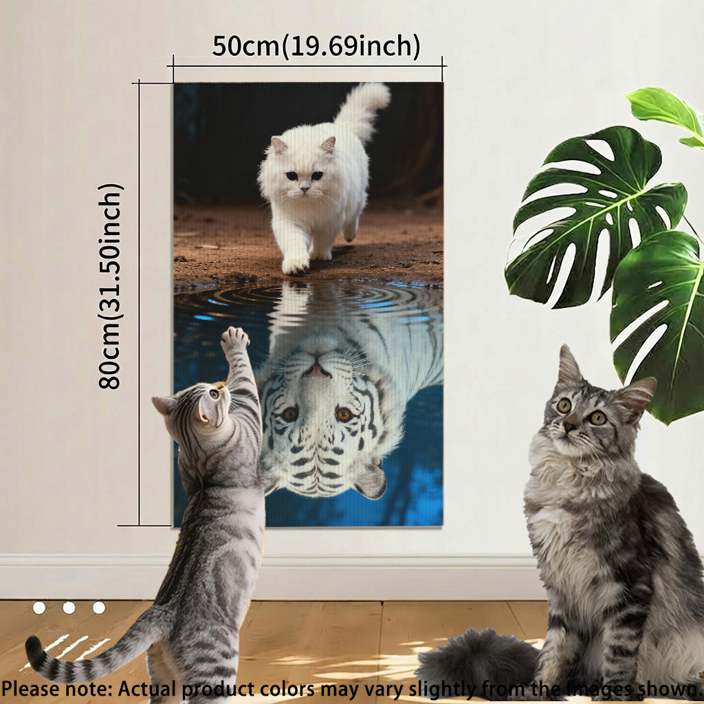 TEMU Multi Surface Self Adhesive Cat Scratching Board, Indoor Climbing And Scratch Mat For Sofa, Furniture And Wall, Durable Claw Care Pad With