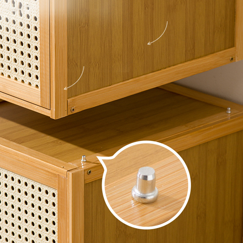Solid Wood Hallway Storage Cabinet, Modular Cubby Units