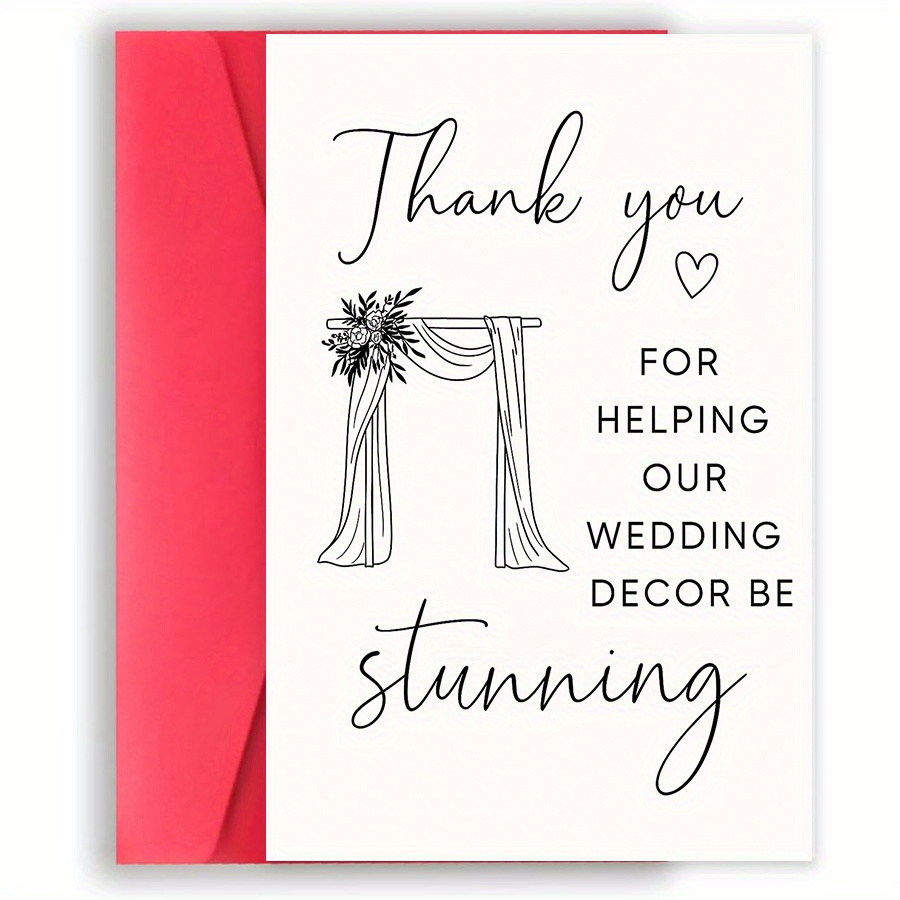 TEMU A Single Thank You Card To Gratitude Helped Decorations, Elegantly Appreciation For Florists, Planners, Or Who To Making Beautiful. A Thoughtful