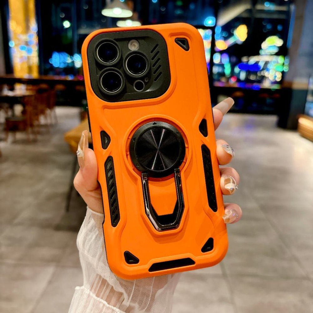 TEMU Phone Case - Suitable For Iphone 17 16 15 14 13 Pro Max Air [360Â° Rotating Circular Bracket For Camera Protection] Car Magnetic Bracket Frosted