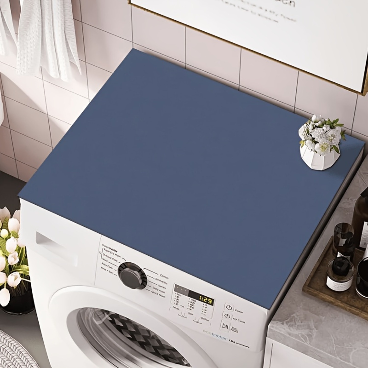 TEMU Washer And Dryer Covers Protector Mat, Quick-drying With Strong Water Absorption, Easy To Clean, Protects Appliances, Ideal For Laundry Room,