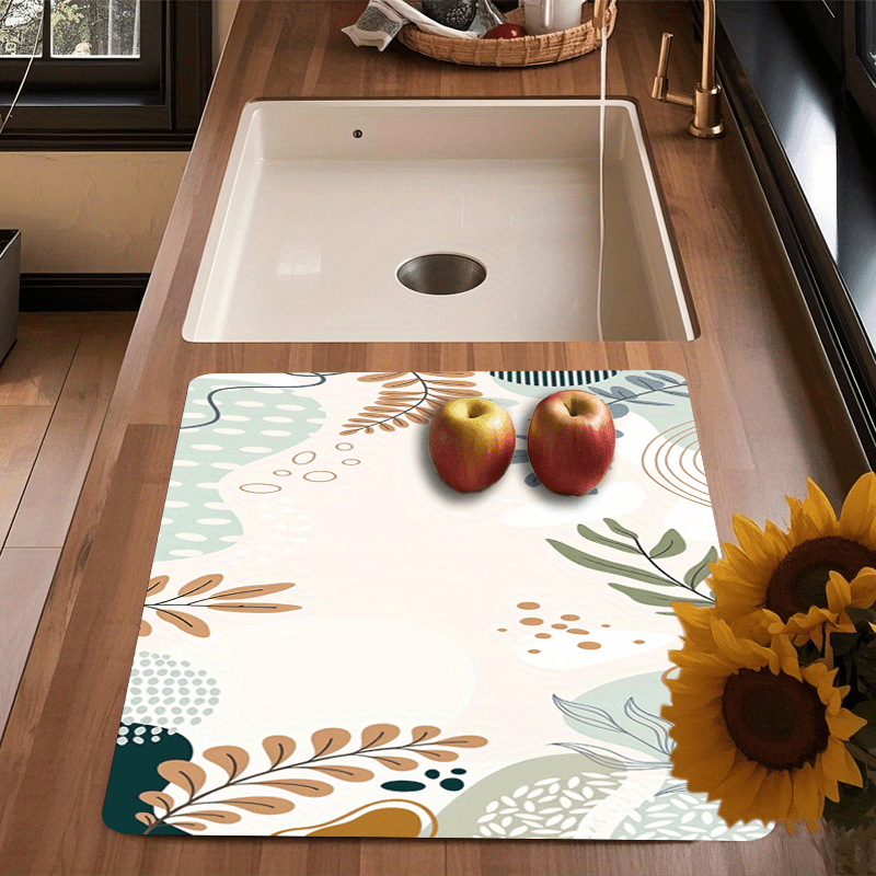 VAPOKF Tappeto da cucina con motivo pop art, antiscivolo, lavabile, assorbente, per cucina, corridoio, lavanderia