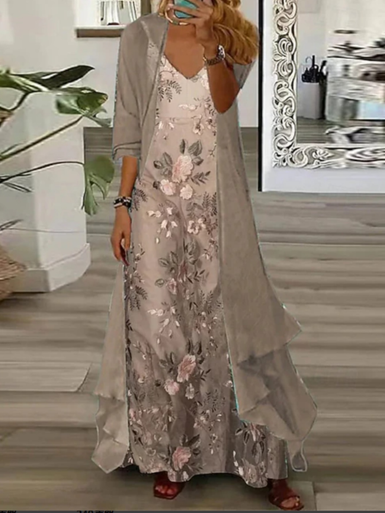 chinese dress ladies Resort Beach 2 Two Slit Party Maxi Long Dresses for Women