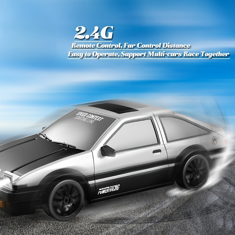 High-Speed 4WD RC Drift Racing Car with Cool Lights - Rechargeable, Multi-Color, Perfect Birthday Gift for Youngsters