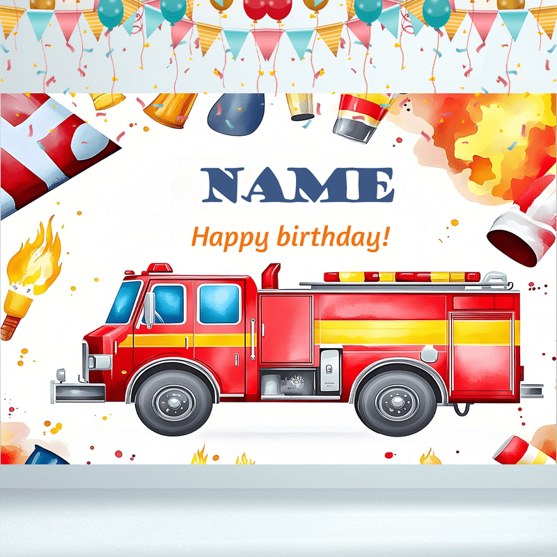 Feuerwehr-Geburtstagsparty Dekoration Set – Inkl. Banner, Wirbel & Waben-Mittelstücke – Perfekt Für Kindergeburtstage Mit Feuerwehr-Motto
