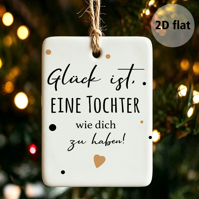 TEMU 1pc German Pendant For Daughter, Minimalist Literary Wall Hanging, Warm Grateful Ornament For Bedroom Living Room, Memorial Gift For Daughter