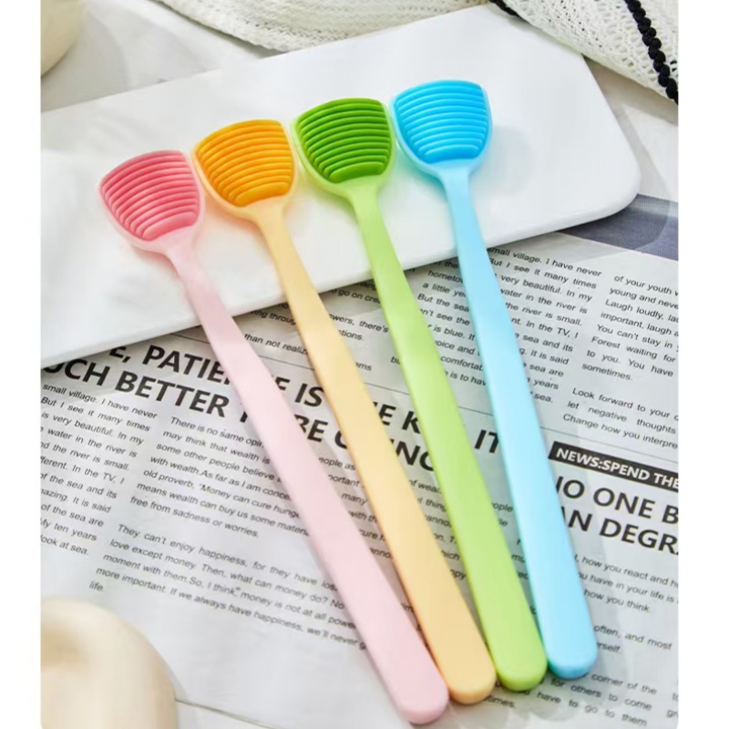 4pcs New Tongue Scraper and Cleaner, Soft Rubber Cleaning Tool