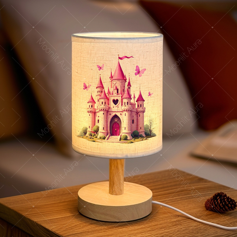 TEMU Un Rosa rodeado de Mariposas, BYC5529, junto con una Lámpara de Escritorio con Alimentación USB, Ideal para Dormitorios, Residencias y Salas de
