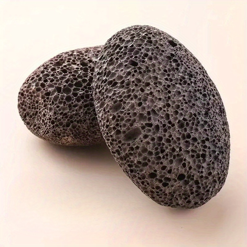 TEMU 2 Pieces Of Natural Volcanic Pumice - A Tool For Exfoliating Hands And Feet, Requires No Electricity, Portable, Long- Tool, Effectively Removes Thick, Essential For Foot And Nail Maintenance