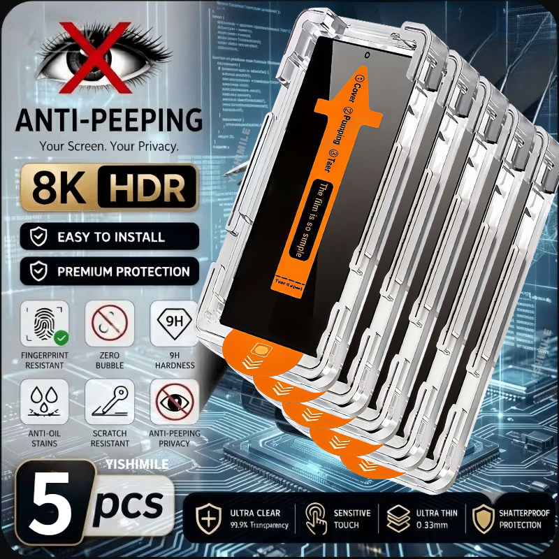 TEMU 5pcs Anti Tempered Film, Suitable For Galaxy S22 5g/s22 5g/s23/s23 /s24/s24plus/s24 Ultra/s25/s25plus/s25ultra/s25edge//s26/s26plus/s26ultra