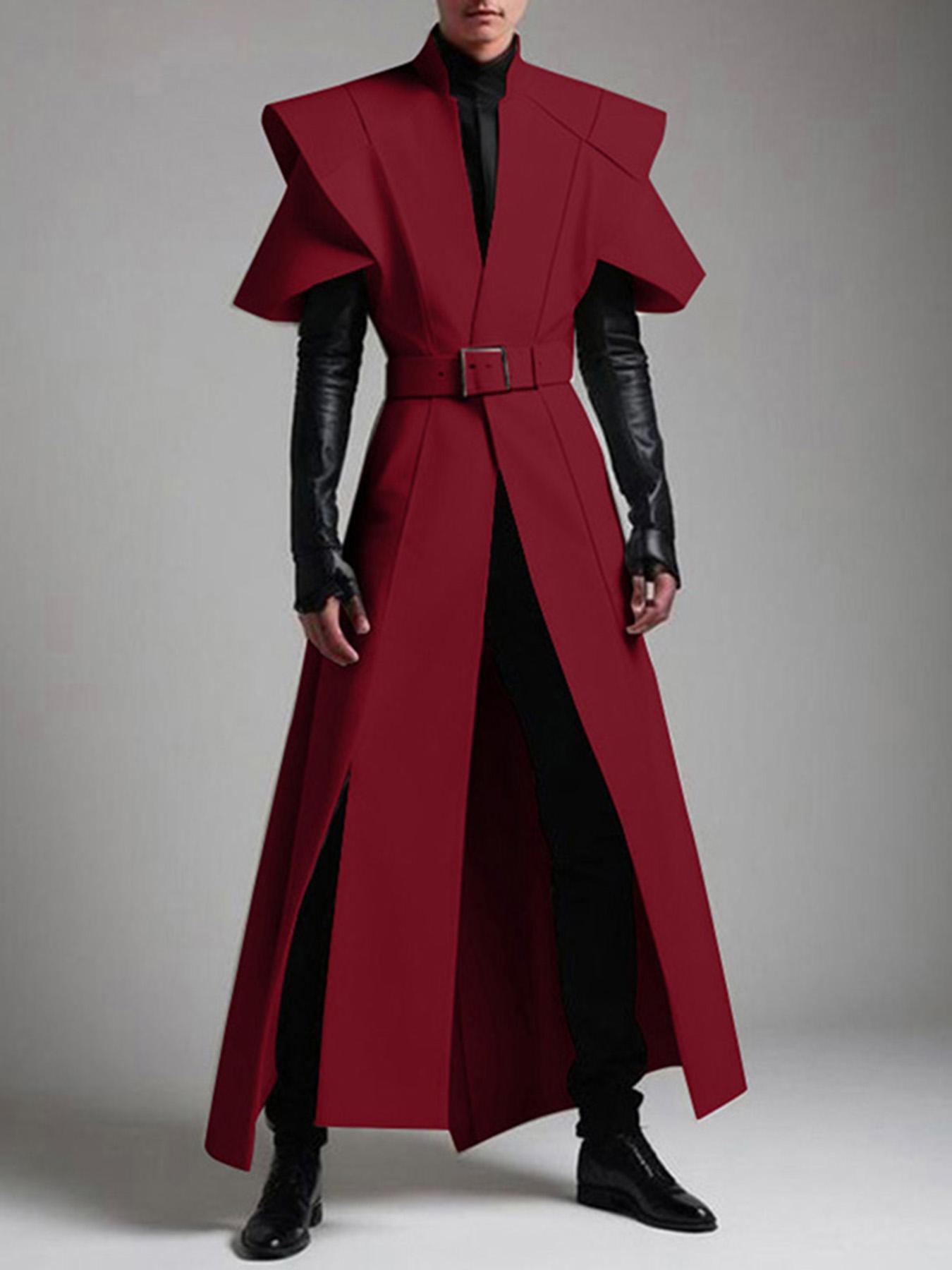 chaleco largo elegante hombre cuello asimétrico Temu El Salvador