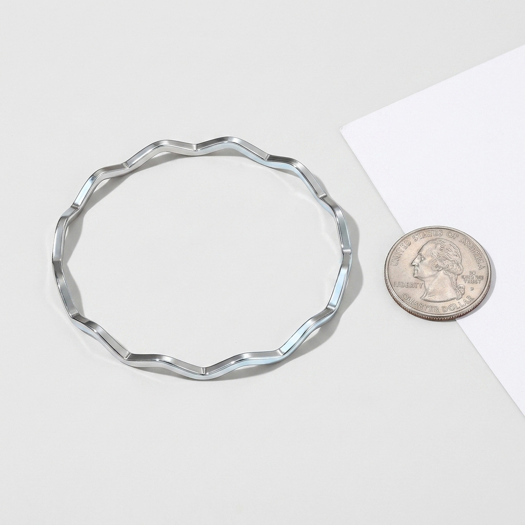 Women's 18K Plated Stainless Steel Geometric Bracelet Set