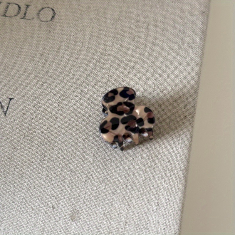 1 Brown Leopard Print Small Hair Clip Half-up Bun Hair Clip Bangs Fixing Clip Fashionable And Cute Hair Accessory