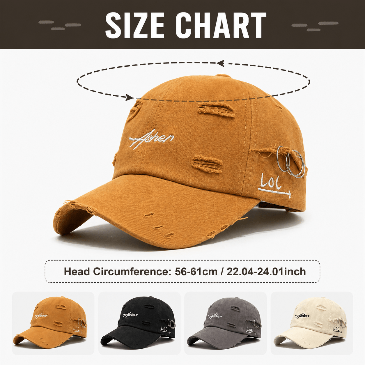Unisex Retro Distressed Embroidered Baseball Cap, Comfortable Fit