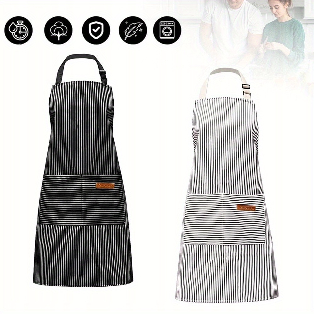 Image of Versatile Apron Featuring Pockets - Ideal For Domestic Kitchens, Eateries, And Coffee Shops