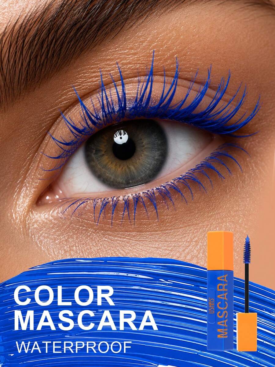 Colorful Waterproof Mascara Smudge-Proof Long-Lasting Volumizing Eyelash Makeup