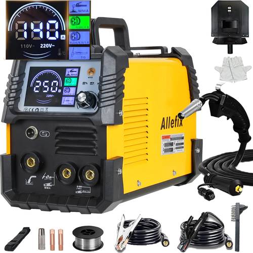 3 in 1 welder suitable for professional heavy duty welding machine with igbt inverter gas gasless welding portable for aluminum steel welding au plug sturdy structure ideal for construction metal fabrication