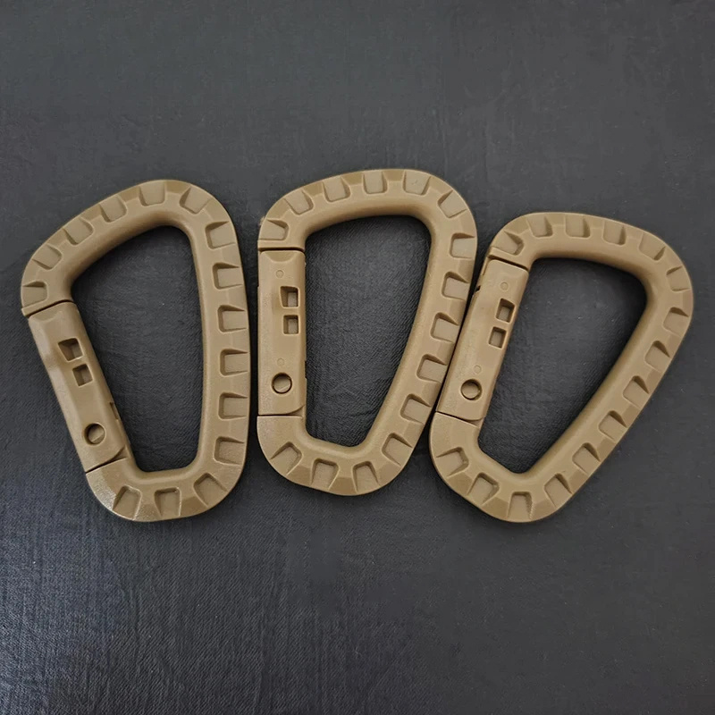 3pcs D-ring Bag Clips, Lightweight Snap Buckles For Backpacks, Webbing, Camping, Hiking & Daily Use, Without Battery