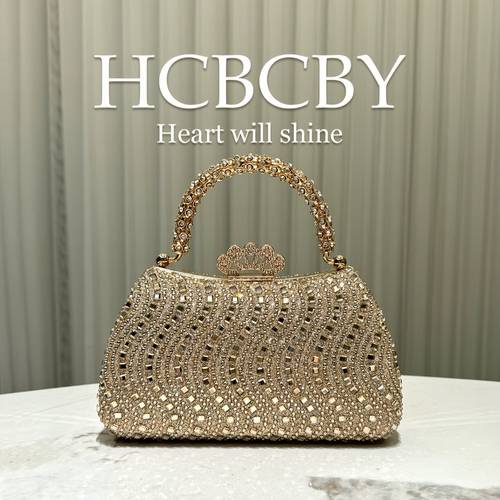 item picture a solid color shiny and luxurious handbag with a crossbody chain stylish elegant and luxurious suitable for evening banquets parties weddings and formal occasions for women