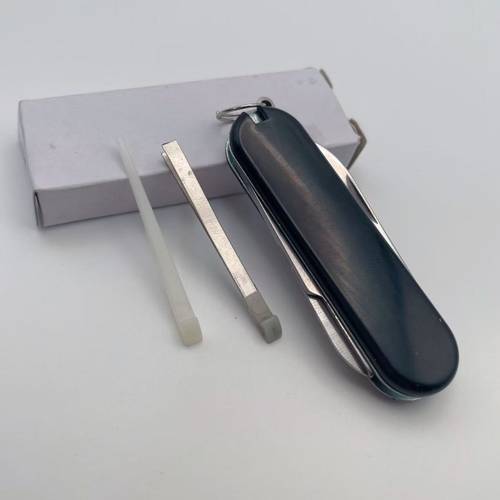 2pcs gift mini 3 in 1 folding knife tool set paper cutting knife paper cutting small scissors portable multi purpose package opening knife keychain