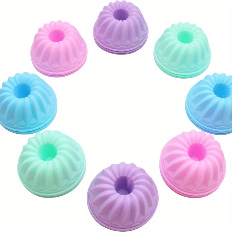 TEMU 24pcs Silicone Baking Cup Set - Pumpkin-shaped Molds For Cupcakes, Jelly & Muffins (12 Small + 12 Large)