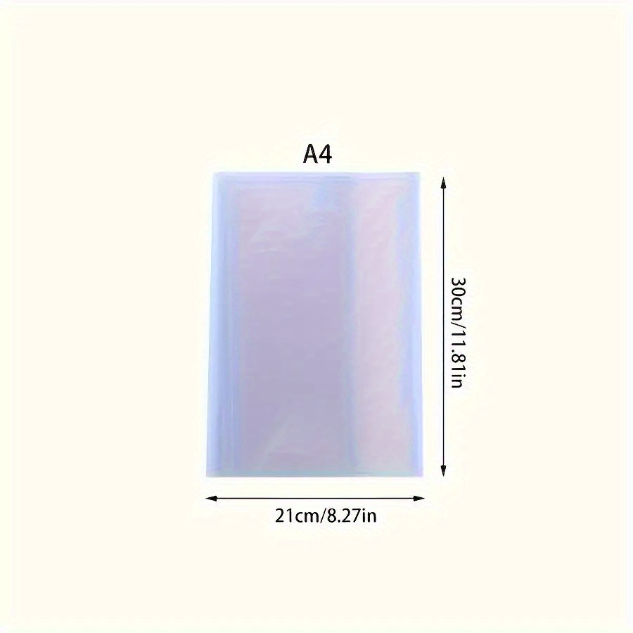 TEMU 10-pack Clear Pvc Book Protectors - Scratch-resistant Sleeves For Textbooks, Notebooks, Magazines | Durable, Transparent Covers To Protect
