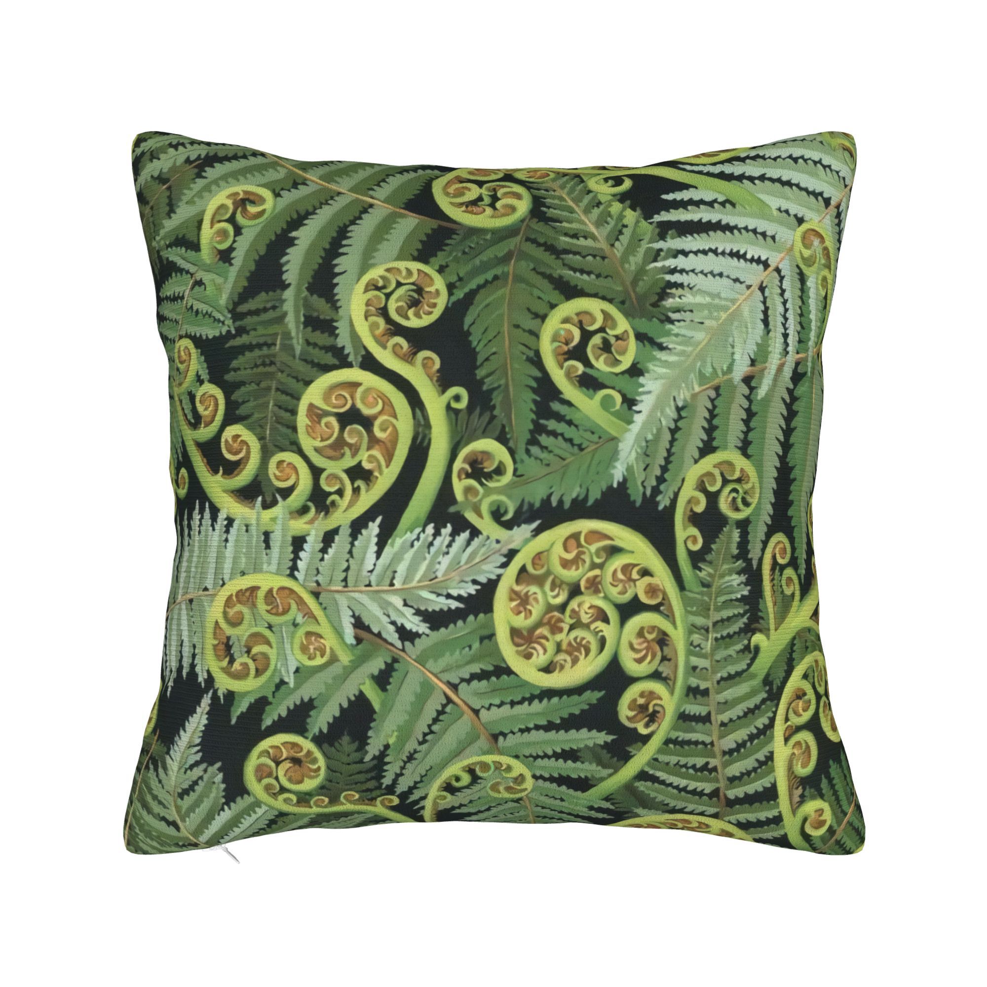 TEMU 2d Print Design New Zealand Koru Fern Fronds Throw Pillowcase For Sofa Coussin Covers Decorative Double Sided Print Machine Washable With Zipper
