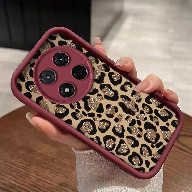 TEMU Phone Case - Leopard Print Pattern Fashionable Phone Case Suitable Magic 7 Lite| X9c/ X60 Pro Tpu Protective Casing Shockproof Trendy Cover