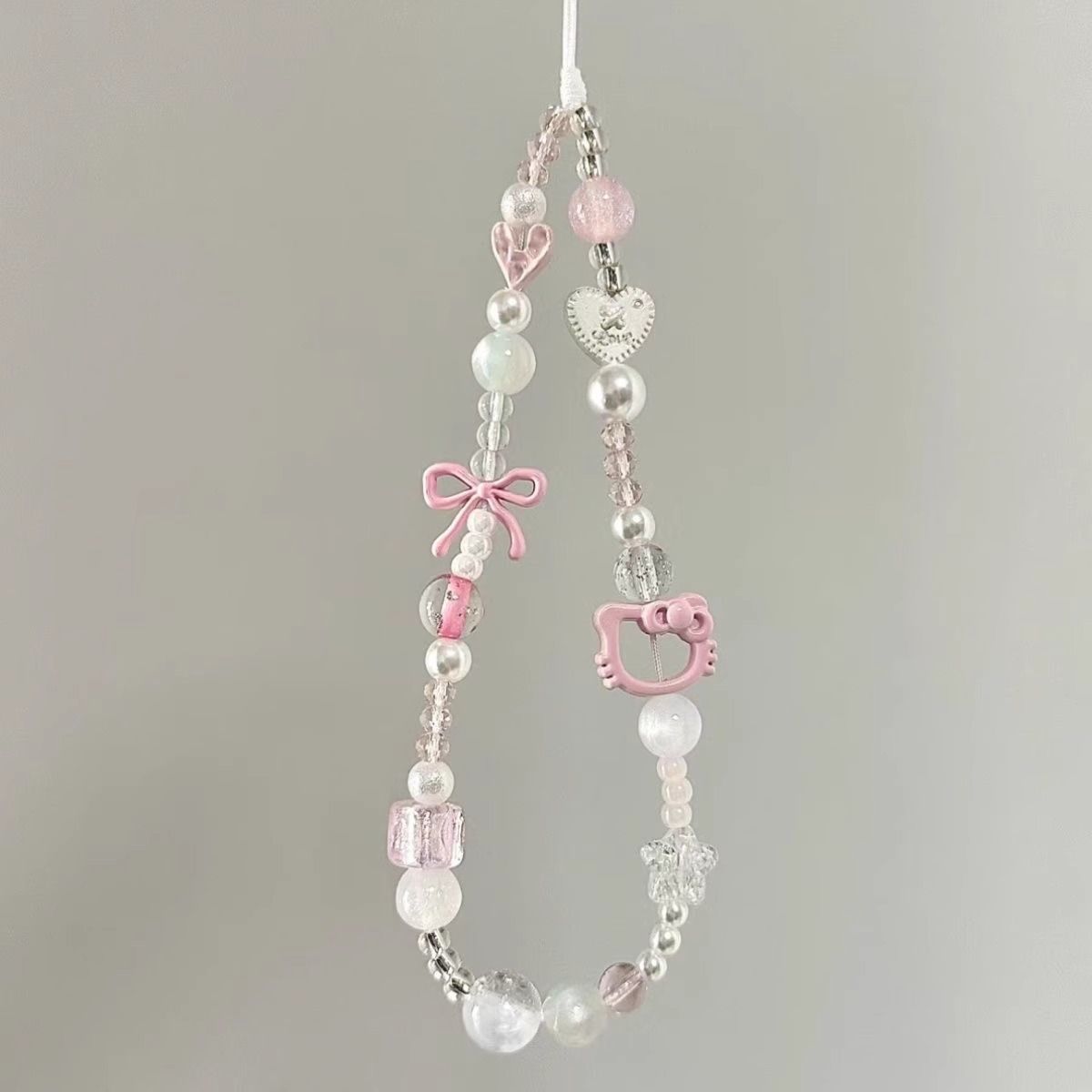 LEGENTLISUR Niedliche Katzen Handy-Anhänger Mit Schmetterling & Fisch - Süße Accessoires Für Handys & Taschen