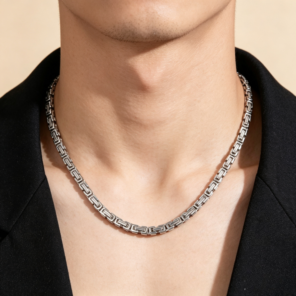 Personality Retro Stainless Steel Geometric Necklace