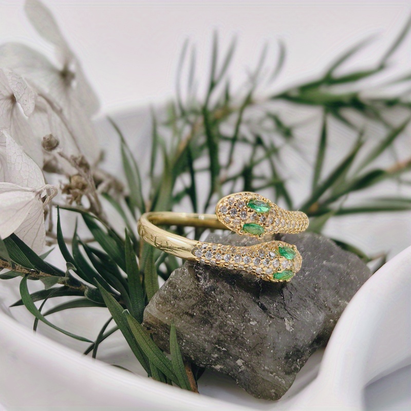 anillo serpiente inspiración vintage diseño centelleante Temu Chile