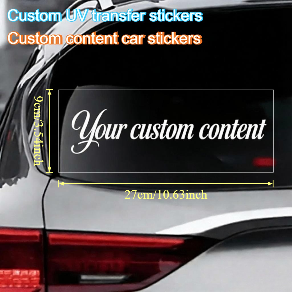 TEMU Custom Large Size Uv Transfer Stickers, Custom Car/ Transfer Stickers, Body Decoration Stickers, Hd Uv Printing Waterproof Sunscreen,