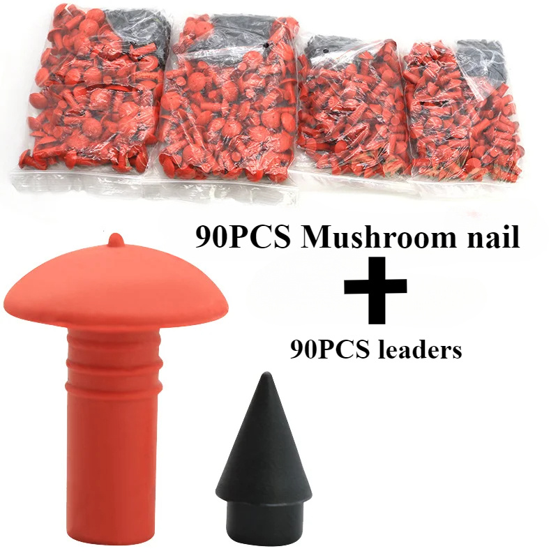 

180pcs Universal Mushroom Shaped Tubeless Tire Repair Insert Sockets Plugs, Synthetic Rubber, , 7mm 8mm, For Motorcycle & Bicycle Tires