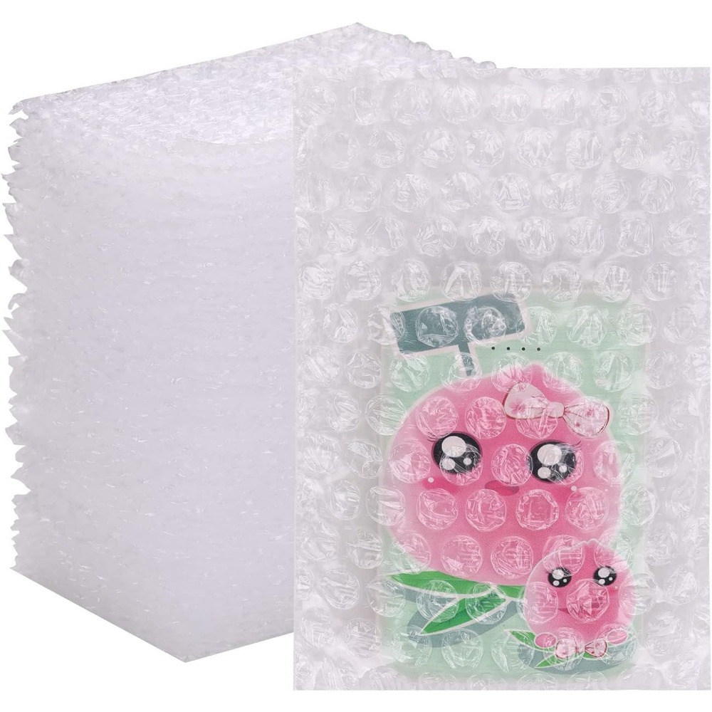 TEMU 200pcs 4x6 Inch Clear Bubble Pouches, Cushioning Packaging Bags, Wrap Bags, Double Walled Bubble Cushioning Bags, Thickening Shockproof Foam