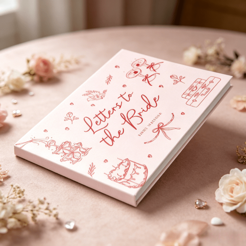 TEMU Lettres à la mariée" 'or de mariage personnalisé & Album de scrapbooking pour enterrement de vie de fille - Album de personnalisé avec photo/