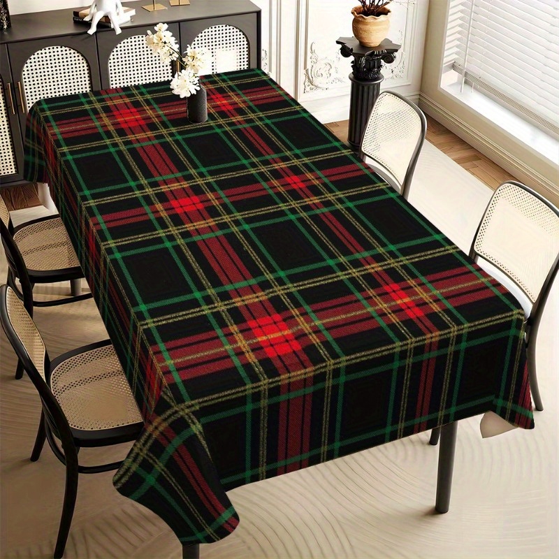 

1pc Christmas Tablecloth, - Rectangular Dining Table , For , , And Restaurant Use