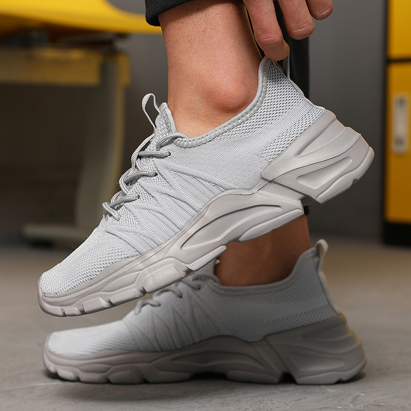 Baskets de marche légères en maille pour hommes - Chaussures décontractées confortables avec intérieur en tissu doux, semelle EVA et conception à lacets fiables pour le printemps/été, chaussures de tous les jours | Baskets à dessus en maille | Chaussures à semelle EVA