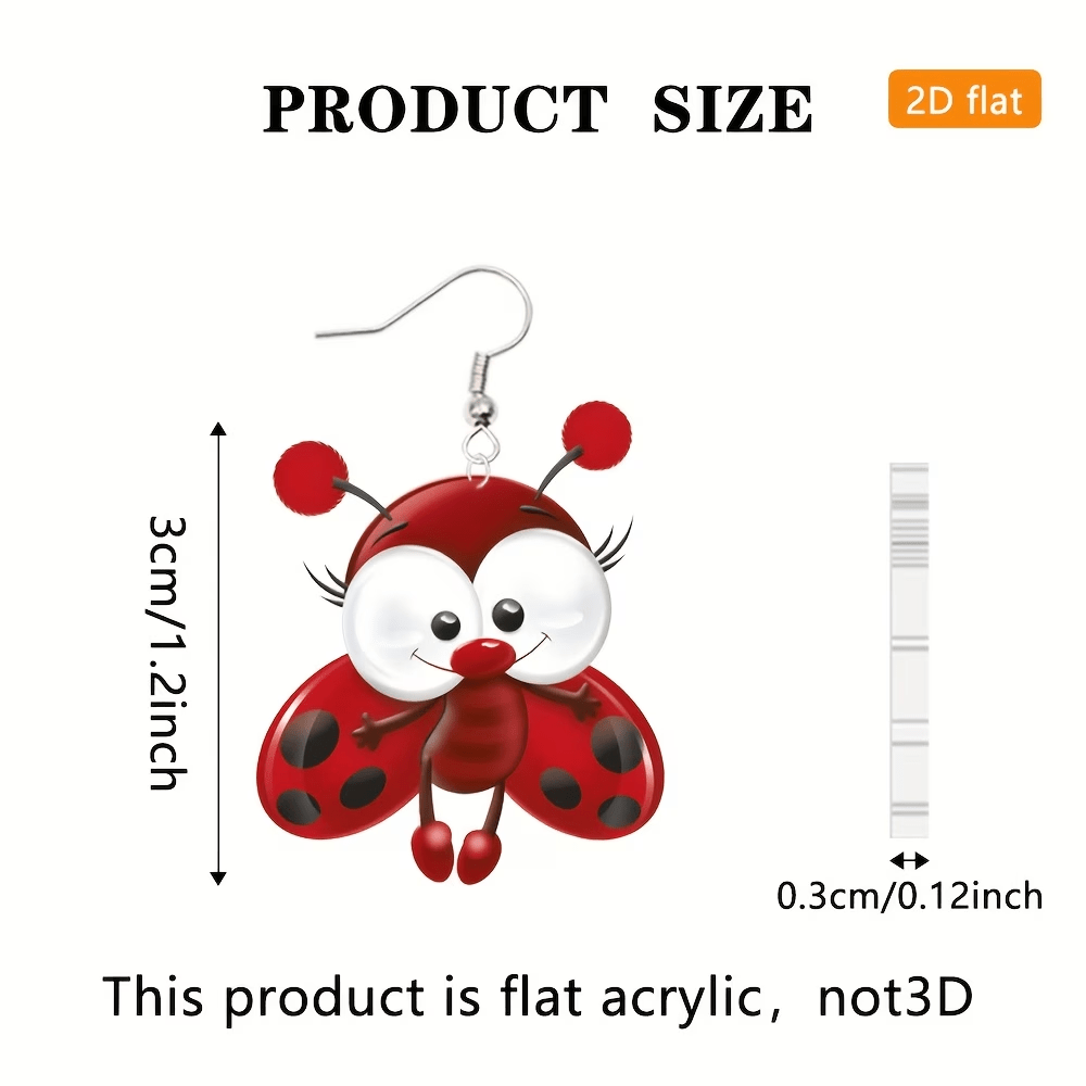 Women's Large-Eyed Insect Bug-Themed Ear Cuffs, Hypoallergenic