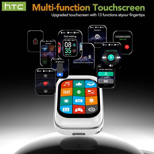 item picture htc ne48 side sliding wireless earbuds colorful hd display screen touch control in ear design multifunctional control wallpaper ai translation earphones