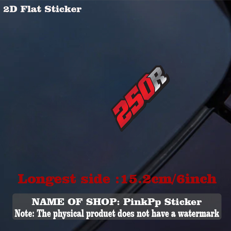 TEMU Innovative Sticker Design Featuring The 250r A Red And Black . This Dynamic Decal Is Ideal For Vehicles Such As Cars, Trucks, Suvs, Motorcycles,