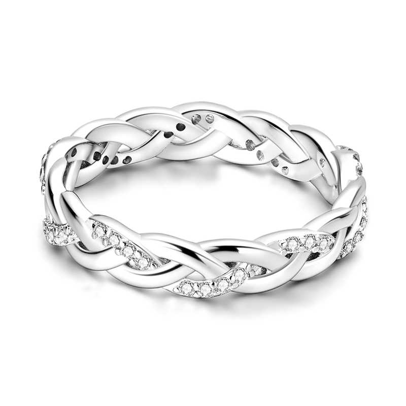 925 Silver Elegant Shiny Woven Ring, Daily Wear