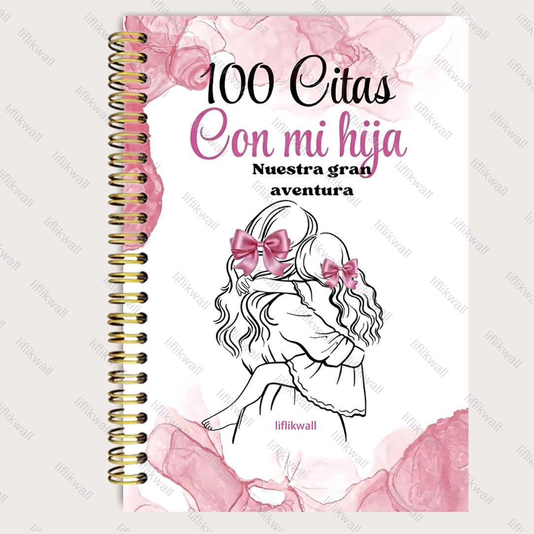 TEMU LIFLIKWALL Libro Planificador de Citas -Hija en Español - Diario de 100 Páginas Ideal para Mamás, Cuaderno Compacto de 5.5x8.3 para Regalos de