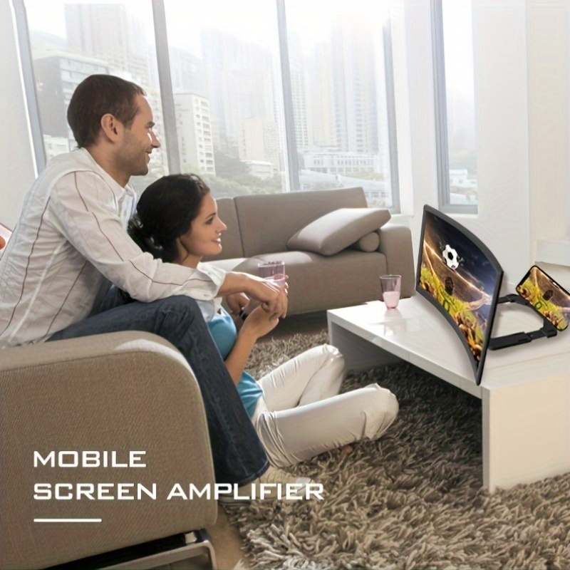 mobile phone holder curved screen adjustable viewing angle 1200r large   178 wide field of view   1800r high definition screen anti radiation mobile phone screen accessories details 3