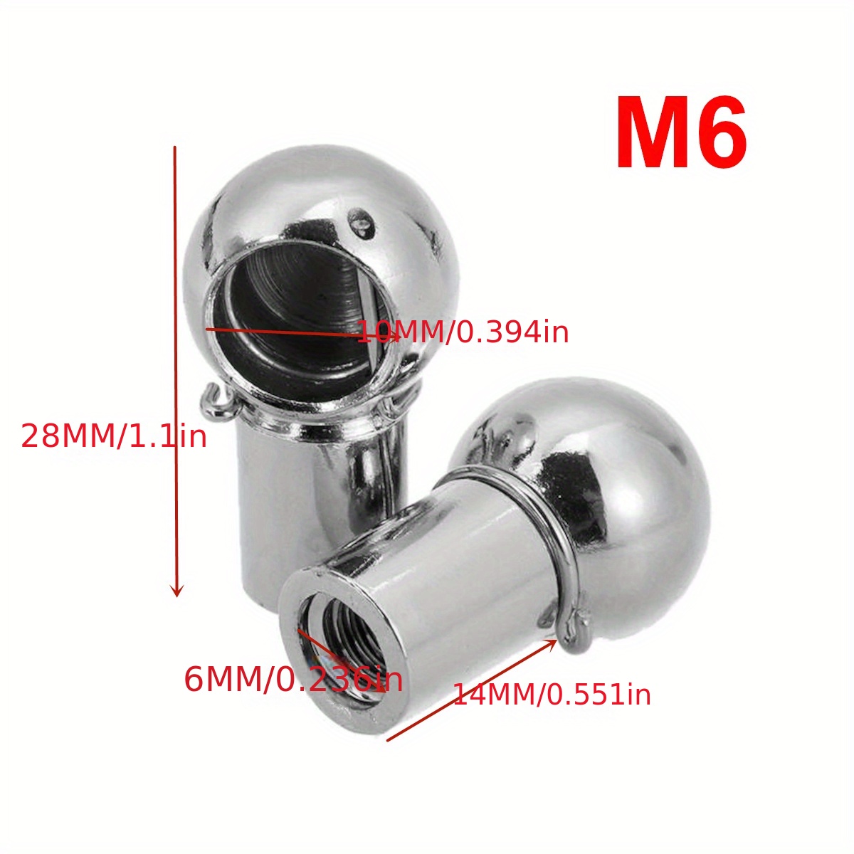 TEMU 2 pezzi Universali M6 M8 a Gas, , Connettore, Valvola, Cuscinetto, Supporto Molla per Bagagliaio Auto, Anteriore, Portabagagli, Casa