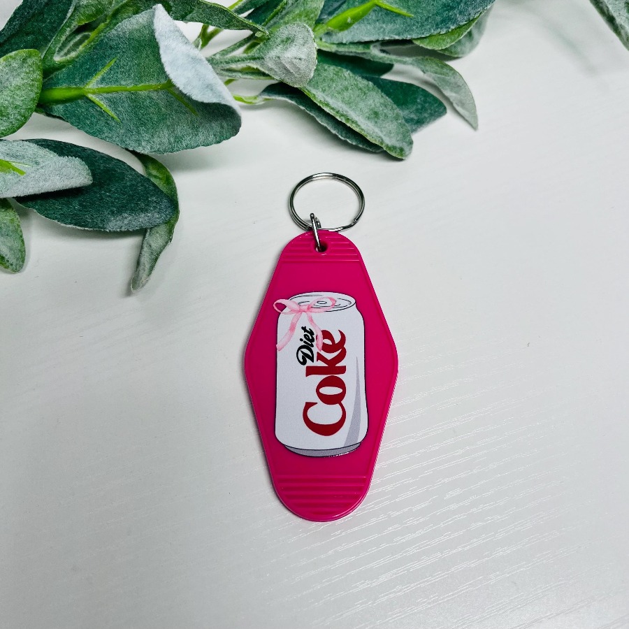 TEMU 1pc Retro Motel Style Diet Cola Can Keychain